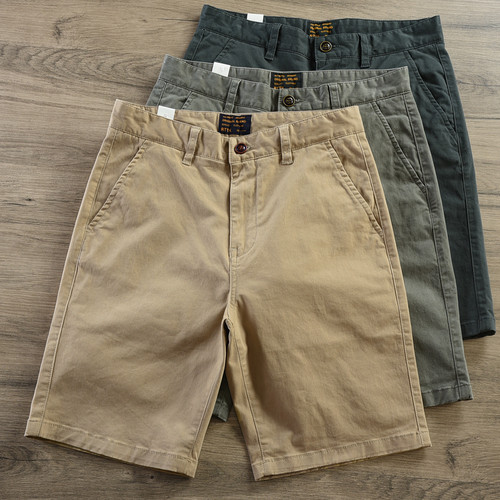 2024新款夏季美式复古休闲西装短裤男士日系灰色外穿5分短裤爆款