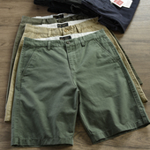 绿色 夏季 短裤 男士 五分西装 2024新款 复古休闲工装 男款 美式 品牌短裤