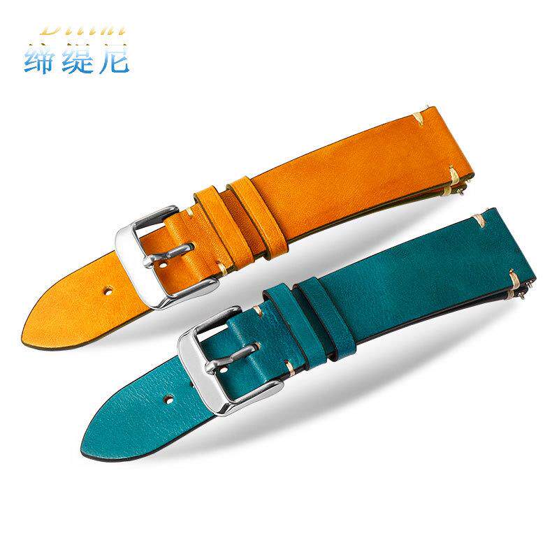 代用美度表带真皮表带男Mido舵手表带M005橙色针扣V款22mm20