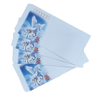 信封白色5号DL马年2026年天马行空美术彩图加厚140克纸集邮首日封