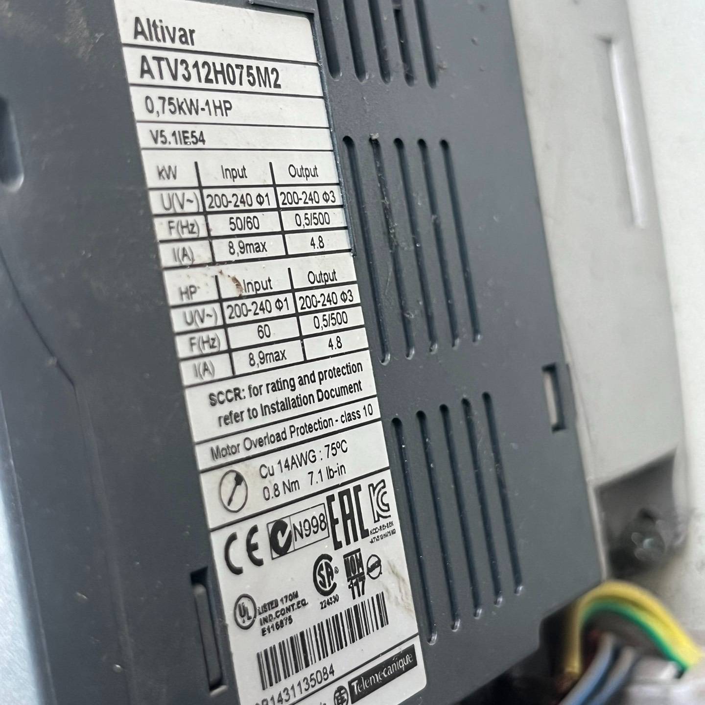 询价购-拆机变频器ATV312H075M2一只