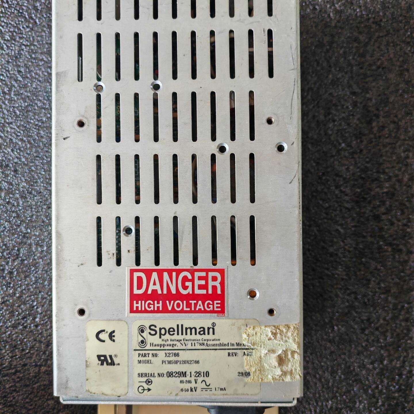 询价购-美国Spellman高压电源，型号X2766，PCM50P1