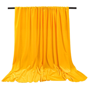 金黄金丝绒布料黄色桌布佛布摄影背景布舞台装饰道具拍照直播幕布