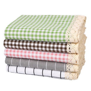 桌布布艺棉麻学生书桌ins风现代简约小清新花边茶几餐台防尘盖布