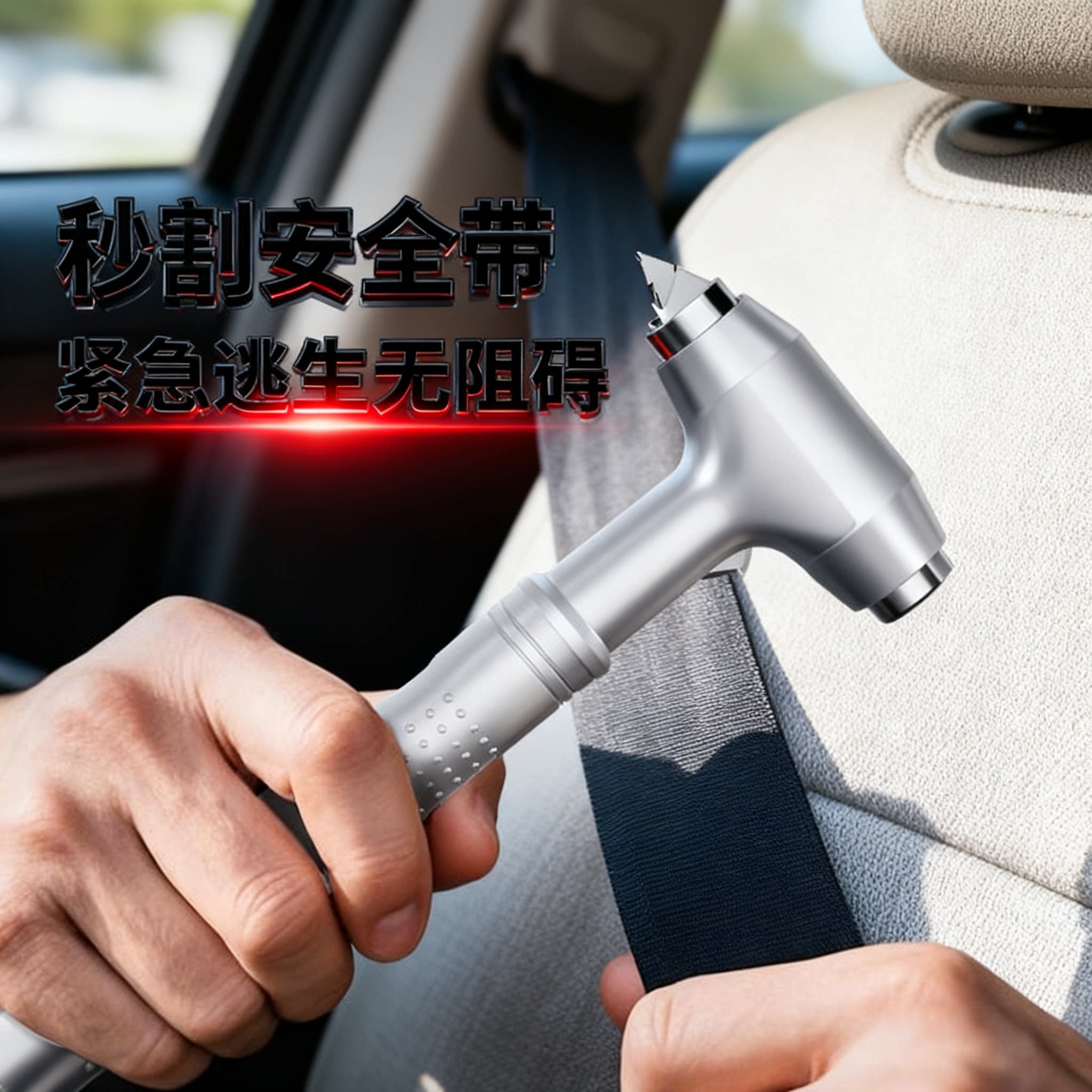 德国电气汽车锤车用破窗锤逃生器车窗玻璃击碎器车载消防锤