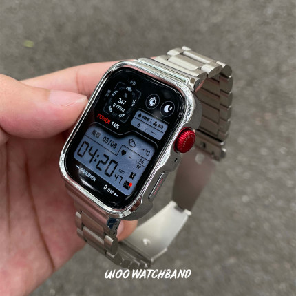 适用华为手表fit3表带金属不锈钢三株钢带高级华为watchfit3表带