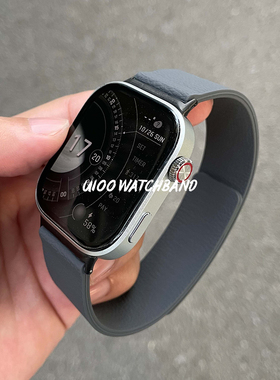 UIOO适用红米watch6/5/4手表带荔枝纹磁吸运动小米手环9pro表带