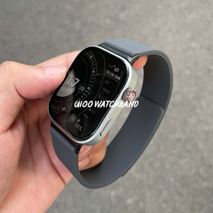 UIOO适用红米watch6 4手表带荔枝纹磁吸运动小米手环9pro表带