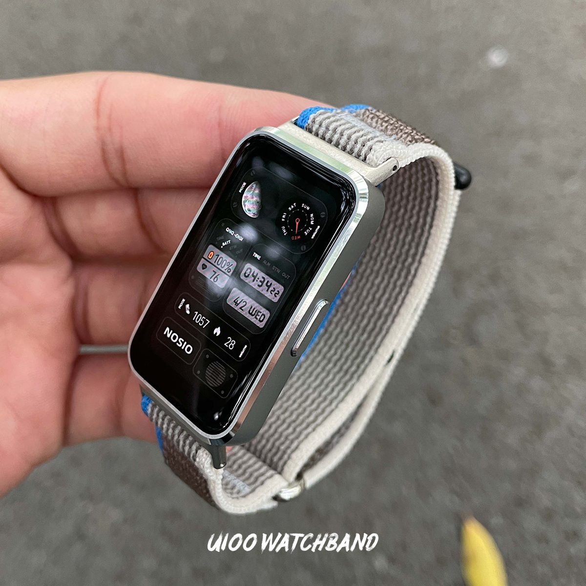 适用华为手环8/9/10野径帆布表带