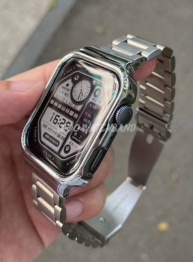 UIOO适用华为fit3/fit4手表带金属不锈钢三株钢带华为fit4pro表带