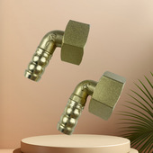 燃气灶具进气管接头天然气管道连接接口加厚黄铜防爆万向弯头活接