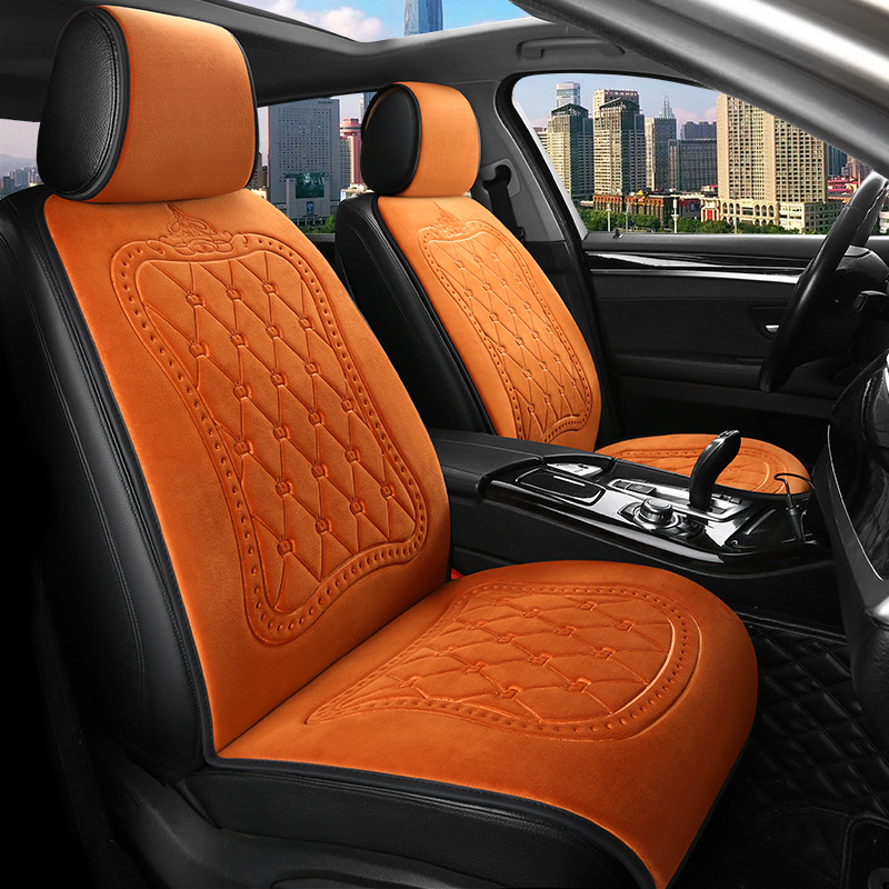 汽车加热坐垫冬季车载电加热座椅车垫车用短毛绒电热座垫12V通用