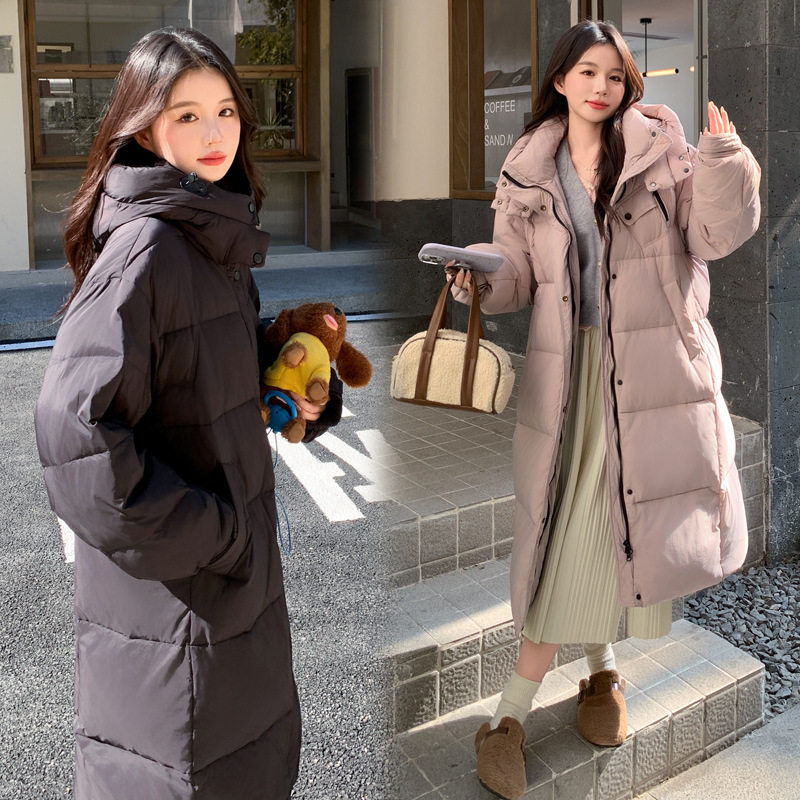 加肥加大码胖MM200斤过膝长款羽绒服女冬季2024新款加厚宽松外套