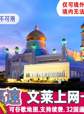 文莱电话卡4G上网卡3g无限手机卡境外斯里巴加湾旅行套餐支持eSIM