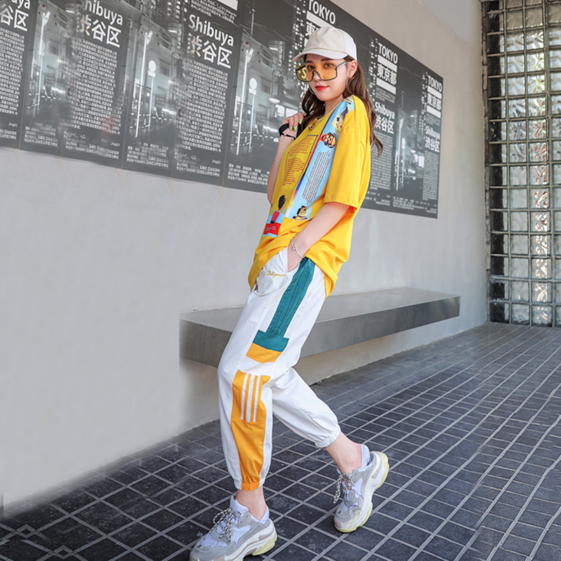 运动套装女潮牌帅气学生时尚嘻哈酷女孩穿搭街头风女装ins两件套12月02日最新优惠