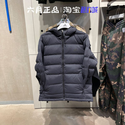 阿迪达斯男子保暖运动连帽羽绒服