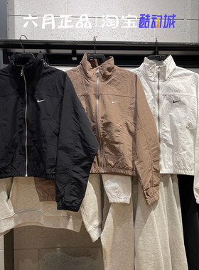 NIKE耐克25年外套女工装风小勾短款梭织上衣 HJ1000-010-233-100