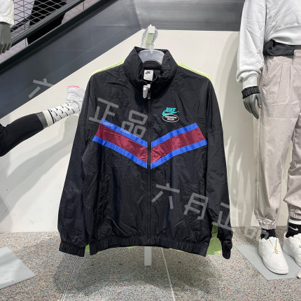 正品NIKE耐克男子印花外套运动休闲宽松立领防风夹克 DM5021-010