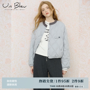 UnBleu羽绒服女设计感小众女装2025新款冬装宽松时尚短款羽绒外套