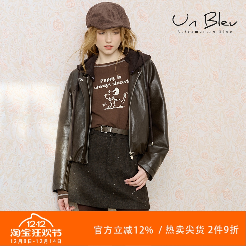 UnBleu女短款羽绒服小个子冬季