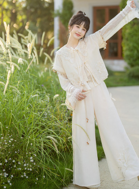 云藏月绣 月影悬枝 原创新中式素雅国风日常改良宋裤汉元素女夏秋