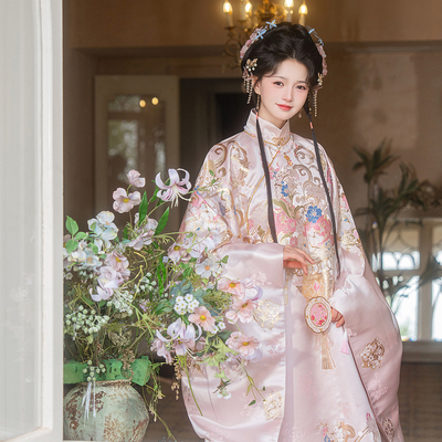 云藏月绣明制姐妹妆花长袄马面