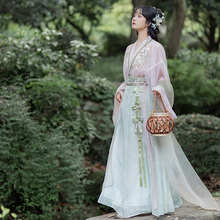 云藏月绣 绿萍 原创宋制国风仙气齐腰破裙绣花汉服女套装春夏