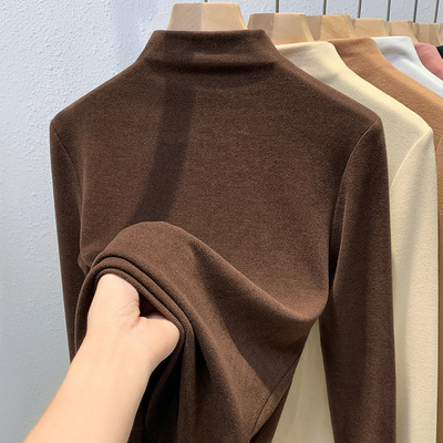 女式打底衫2025新款长袖内搭可外穿秋冬季轻奢高级感小个子遮肚子