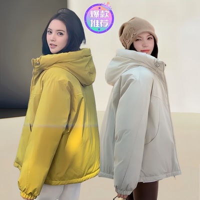 棉服女款冬季加厚宽松韩系胖mm显瘦不臃肿外套2025新款洋气小个子