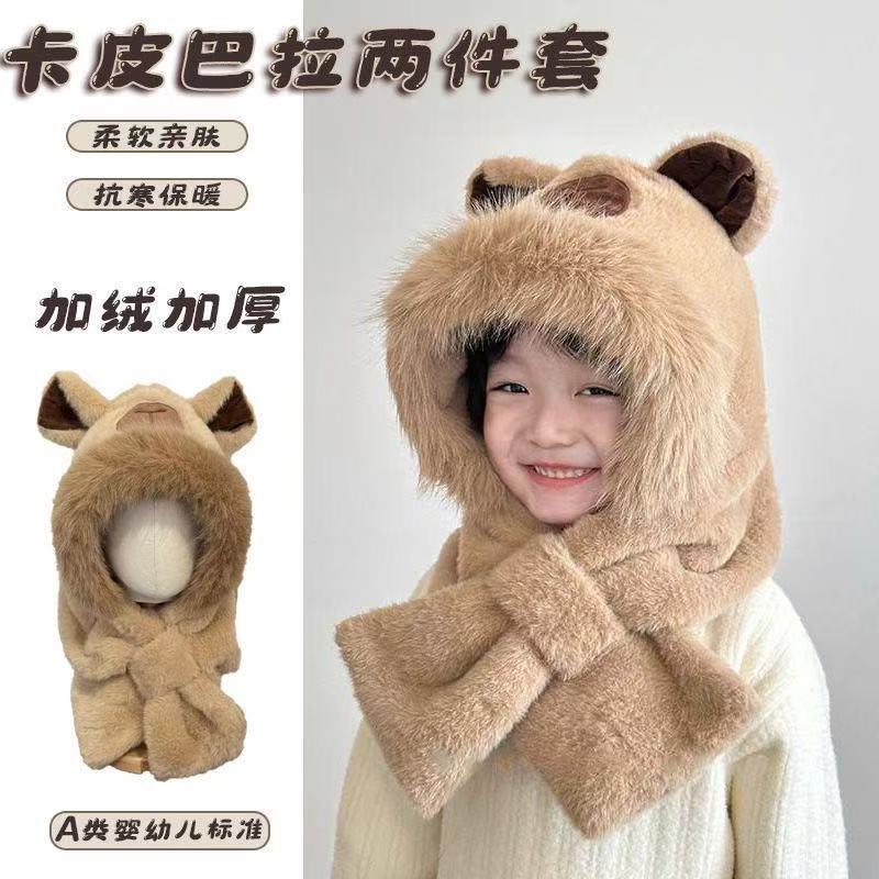 女童帽子2025新款冬防寒洋气好看的围脖韩系中大童防风可爱小学生