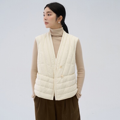 羽绒马甲女款时尚洋气白鸭绒内搭可外穿胖mm背心新款2025时髦减龄