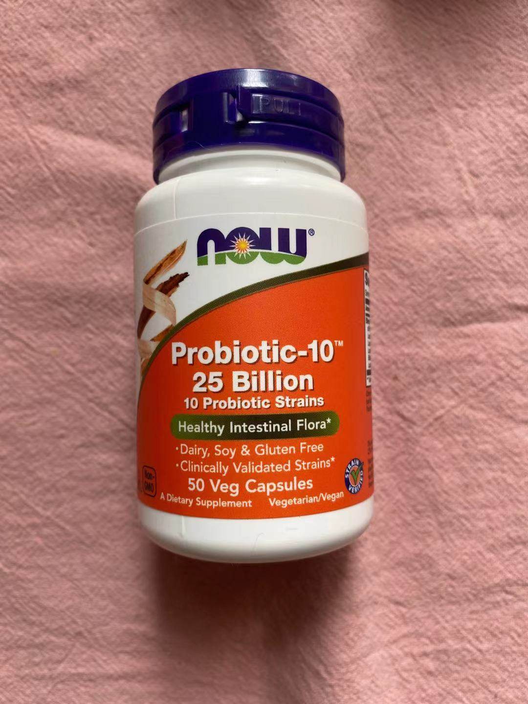 现货now foods益生菌probiotic-10 250亿人猫狗可用50粒