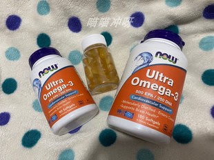 现货 美国Now Foods诺奥欧米茄Ultra Omega3超级鱼油90粒猫狗美毛