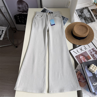 超暖小火炉!加绒加厚 显瘦筒喇叭裤女冬季新款高腰弹力牛仔长裤