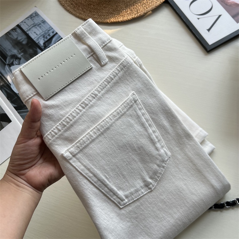 显瘦白牛~！高品质 高腰显瘦四面弹小个子九分牛仔裤 烟管裤春秋