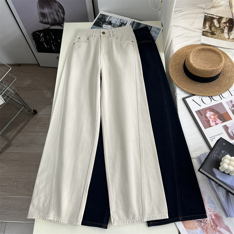 秋冬薄绒弯刀牛仔裤女25新款