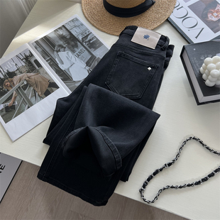口碑四面弹 高织高密 ~！水洗软牛仔窄版直筒牛仔裤 宽松显瘦长裤
