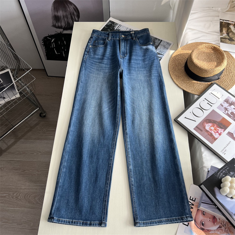 秒变腿精~！四面弹 弹力水洗软牛仔窄版阔腿牛仔裤垂感直筒裤秋女,女装/女士精品,牛仔裤,淘宝优惠券,粉丝福利购,淘宝优惠卷