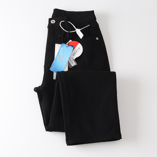 法棍裤 防褪色高腰显瘦直筒九分牛仔裤 春 渠道硬货 王炸小黑裤