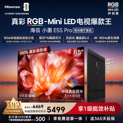 海信小墨E5SPro65吋RGB-MiniLED