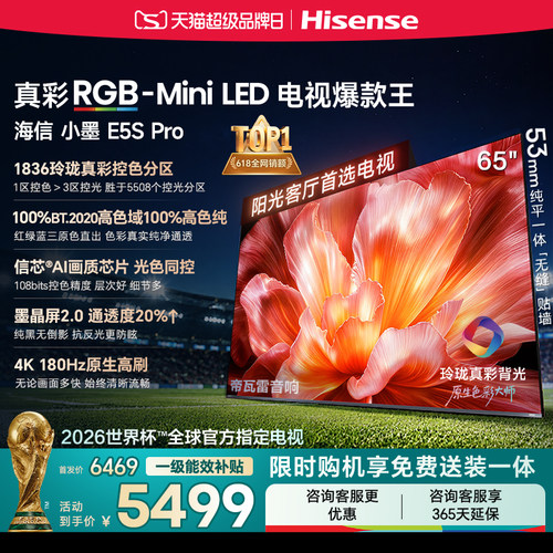 海信小墨E5SPro65吋RGB-MiniLED