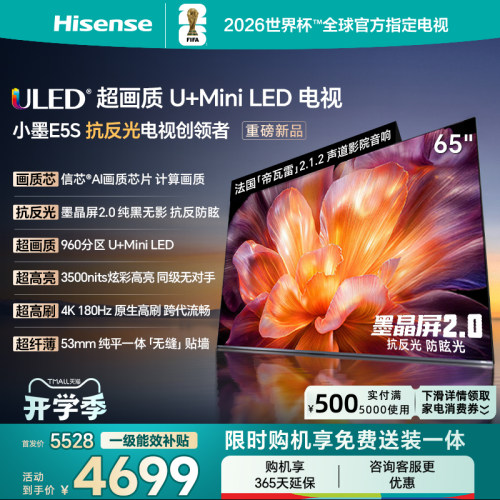 海信小墨E5S65吋U+MiniLED电视