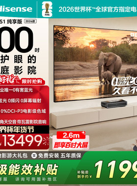 海信RGB激光电视大薄荷星光S1纯享版100英寸 大屏护眼 世界杯定制