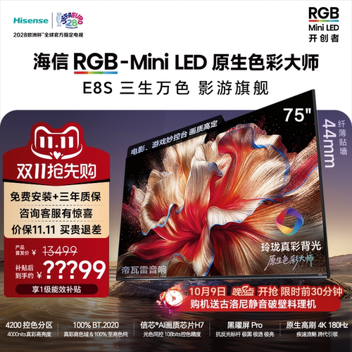 海信RGB-MiniLED电视E8S75吋