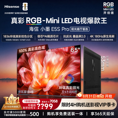 海信小墨E5SPro65吋RGB-MiniLED