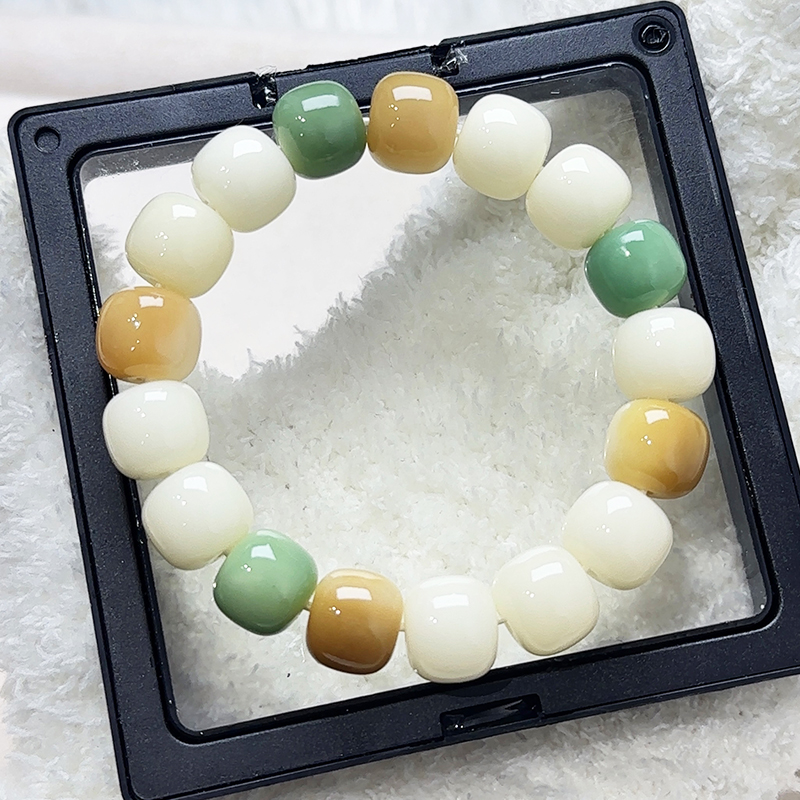 一念禅艺阑珊菩提手串中国风学生版绕指柔14mm桶珠菩提根佛珠文玩