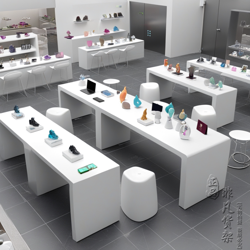 木质烤漆手机体验台智能锁展示桌公司产品展示台化妆品中岛展示桌