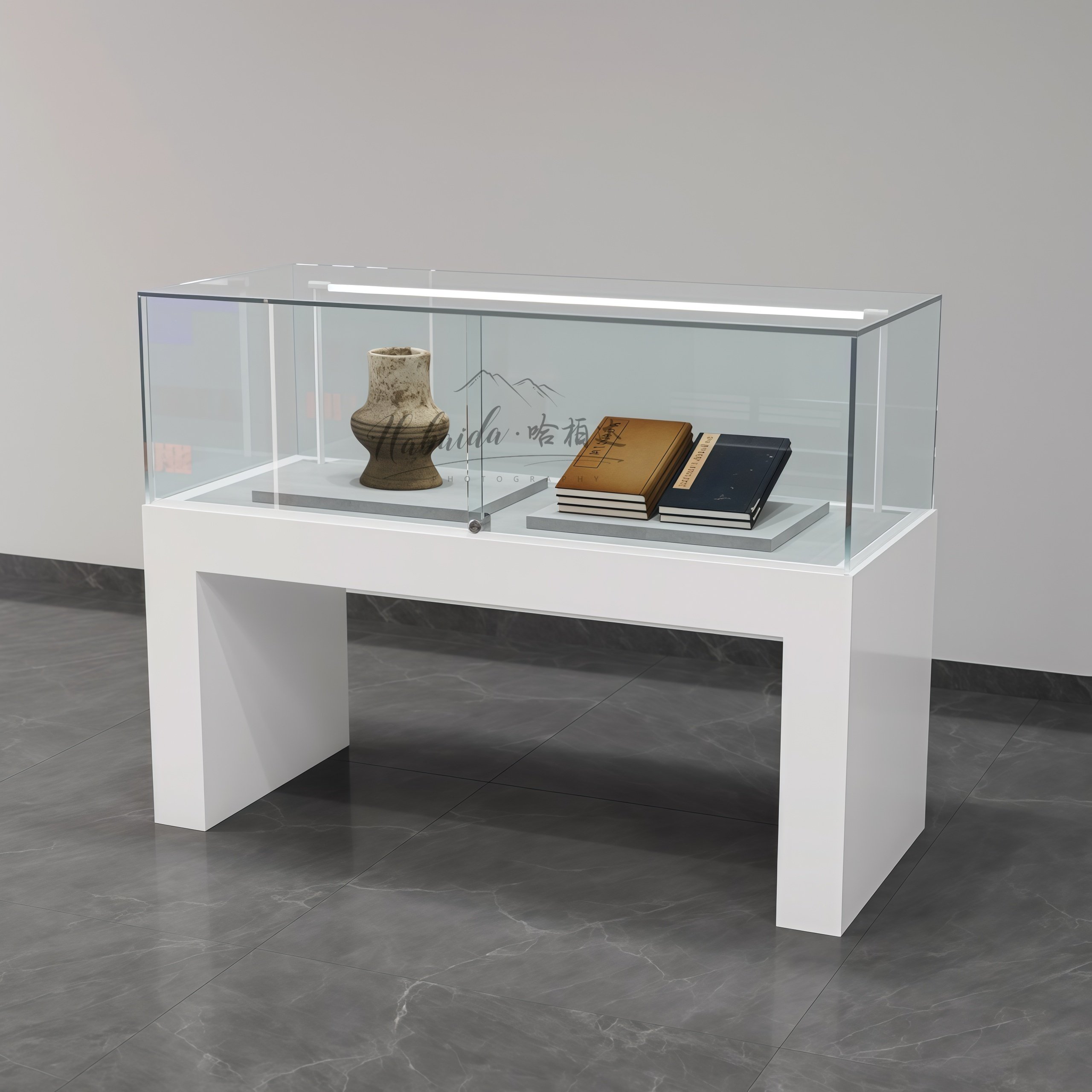 木质烤漆博物馆展示柜公司企业展厅样品陈列柜玻璃展柜饰品展示柜