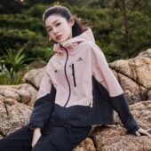 拓路者春秋山系连帽夹克外套女春季 潮流 防风户外软壳衣风衣个性
