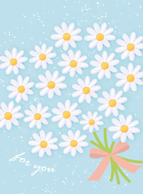 白色小雏菊刺绣贴自粘补丁贴可爱布贴包包switch壳手机壳装饰贴